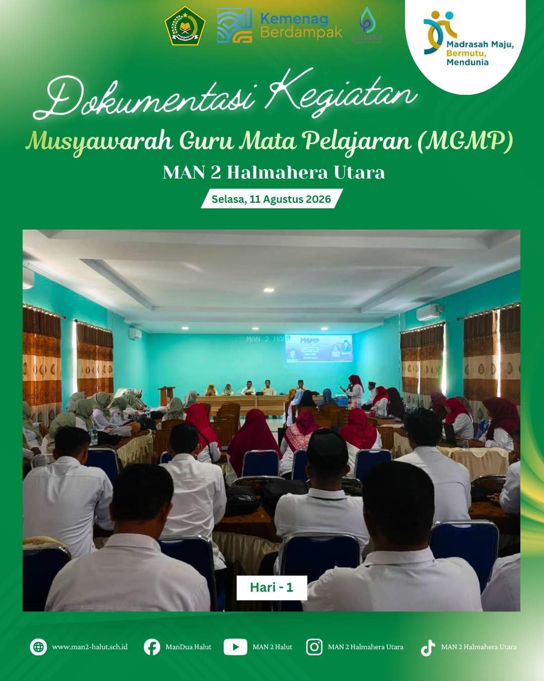 MAN 2 Halut Gelar MGMP, Perkuat Kompetensi dan Kolaborasi Guru Madrasah
